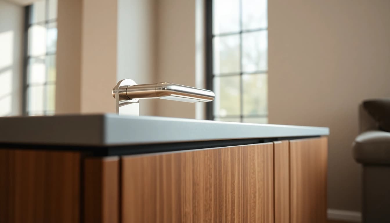 Upgrade your home with a stylish door handle that enhances your decor.
