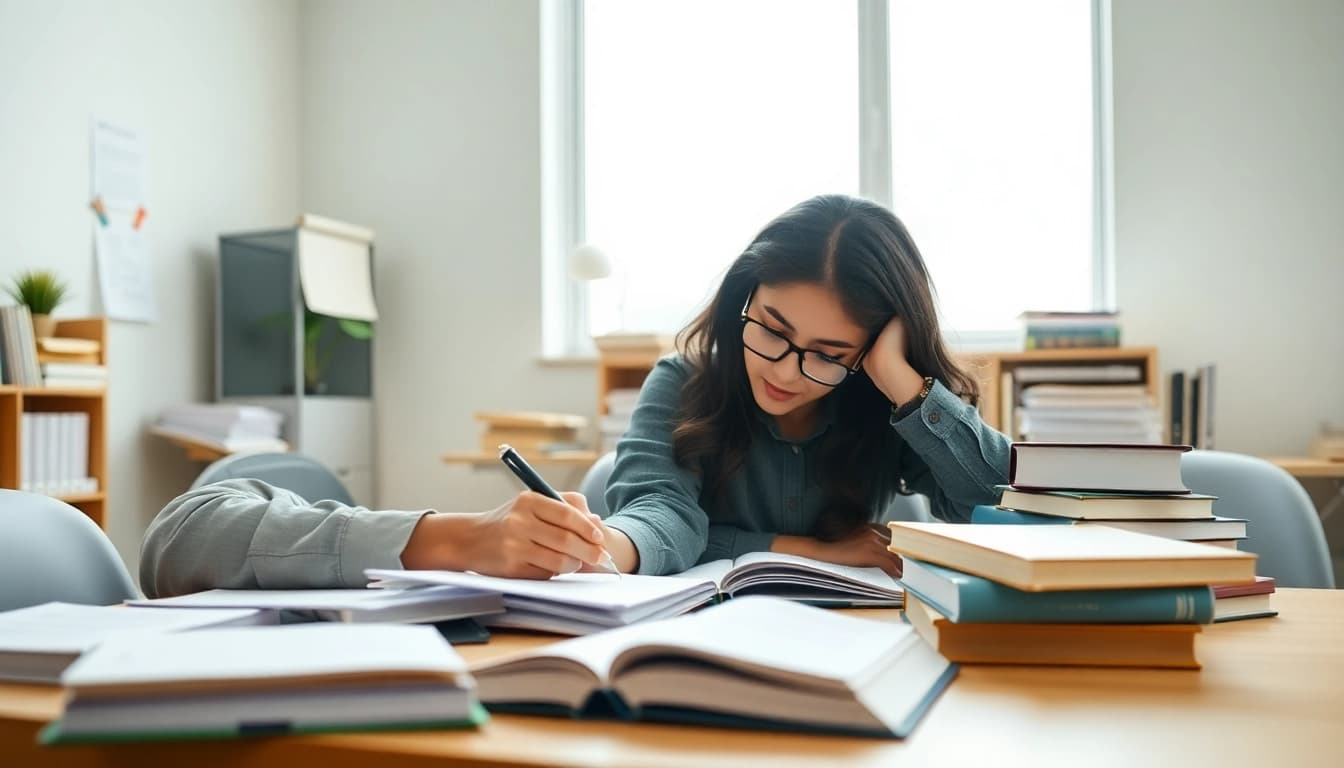 Hire someone to take lsat for you, focused student preparing for LSAT exam in a study environment.