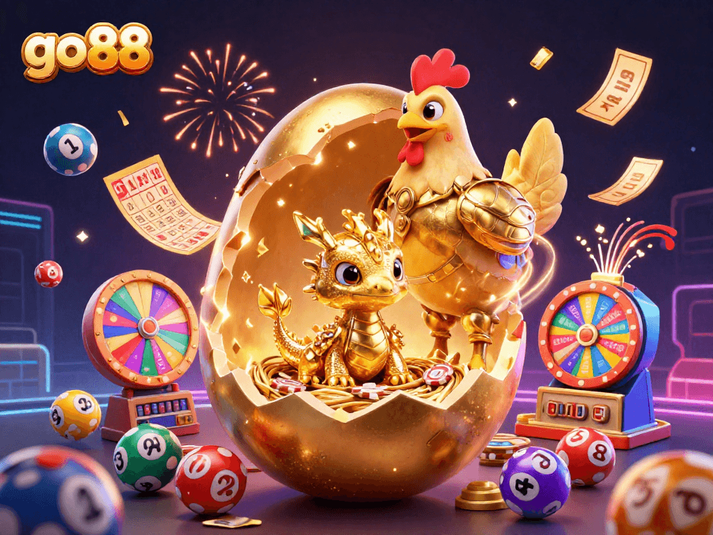 Experience vibrant action and excitement with go 88 in this stunning casino-themed illustration.