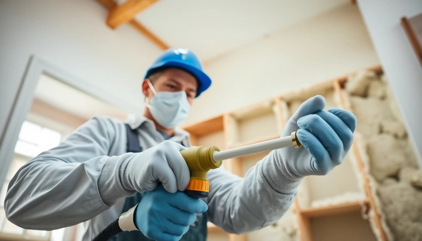 Effective spray foam removal Kent showcased by a professional contractor in action.