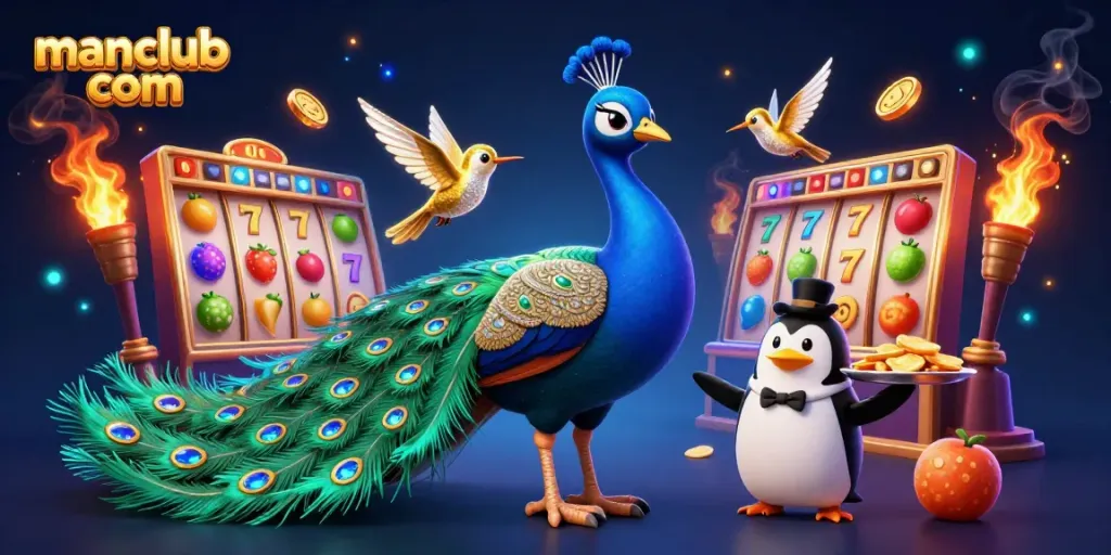 Experience winning fun at manclub com with vibrant slots, peacock, and dynamic elements.