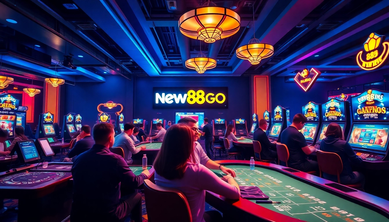 Online gaming excitement at new88go.com with players enjoying a vibrant casino experience.