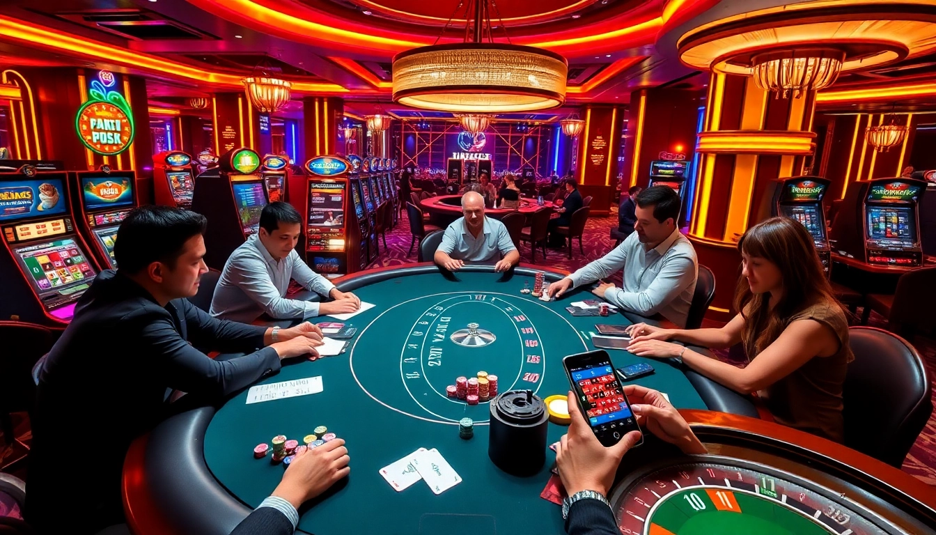 Experience the excitement of live gaming and tải hitclub at this vibrant casino scene with professional players.