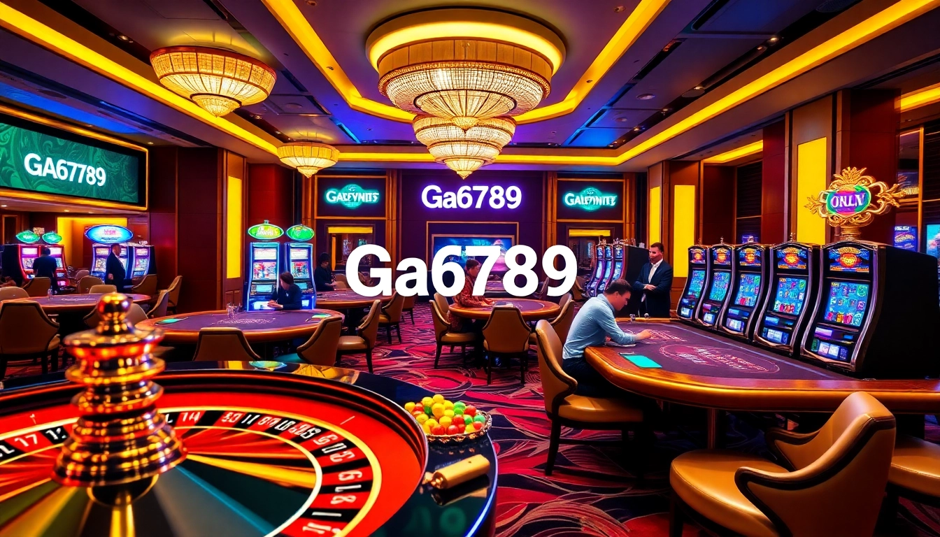 Experience the excitement of gambling at Ga6789 with vibrant casino visuals.