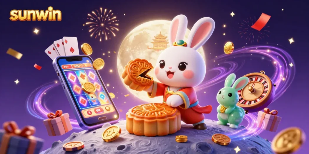Experience the thrilling gaming universe of sunwin with the moon rabbit and spectacular casino elements!
