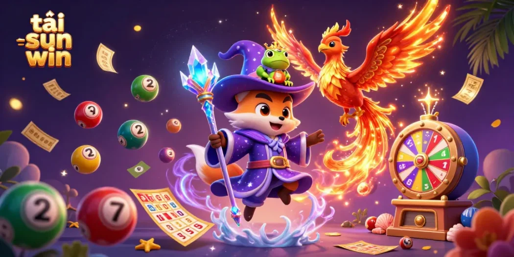 Engage with the vibrant world of tải sun win featuring lottery elements and magical characters.